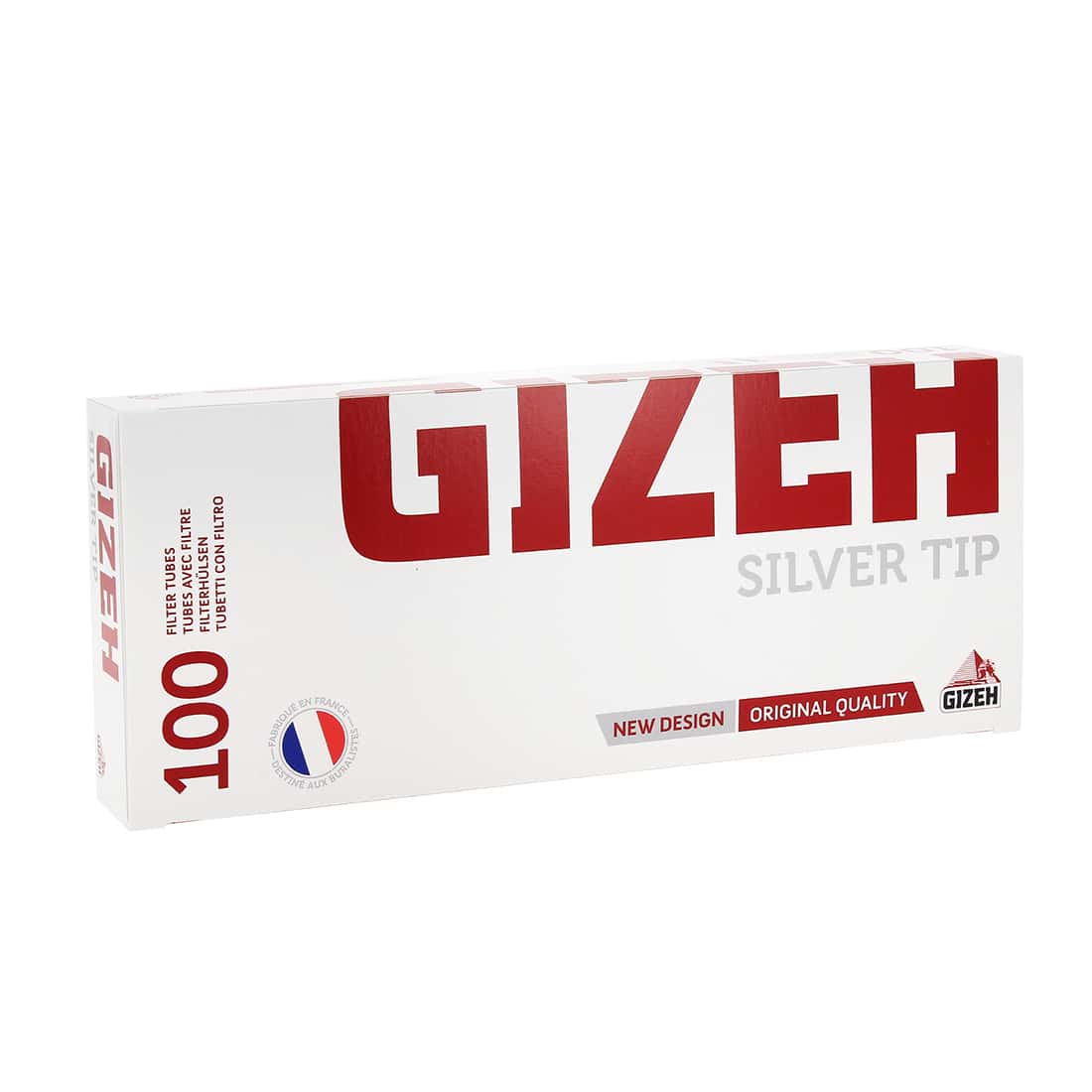 100 tubes Gizeh Silver Tip